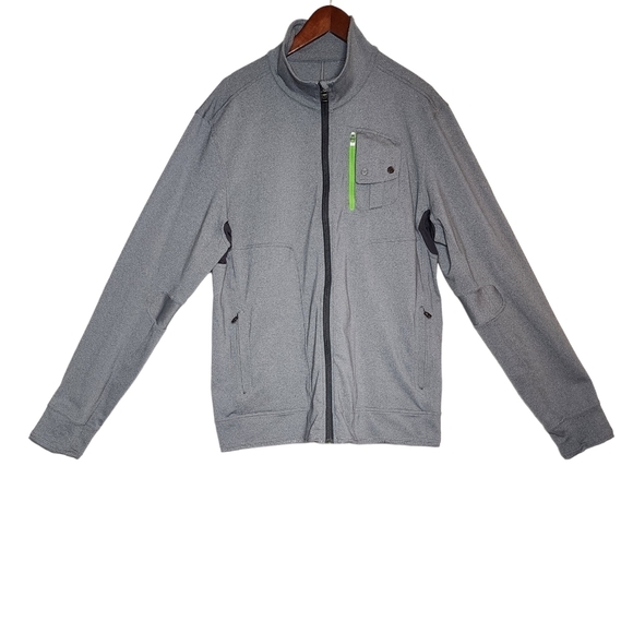 Lululemon men's grey athletic stretch jacket.